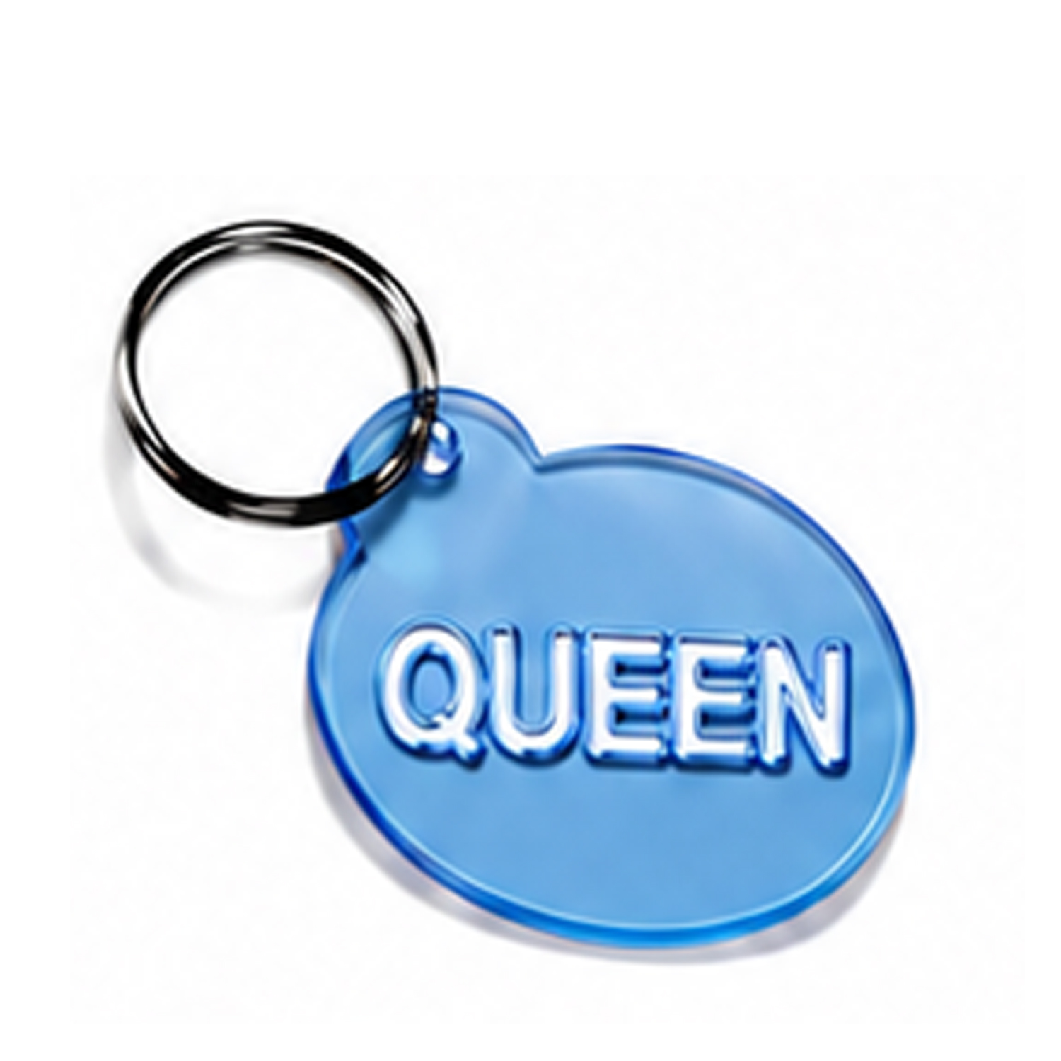 Schlüsselanhänger QUEEN Neon blau 
