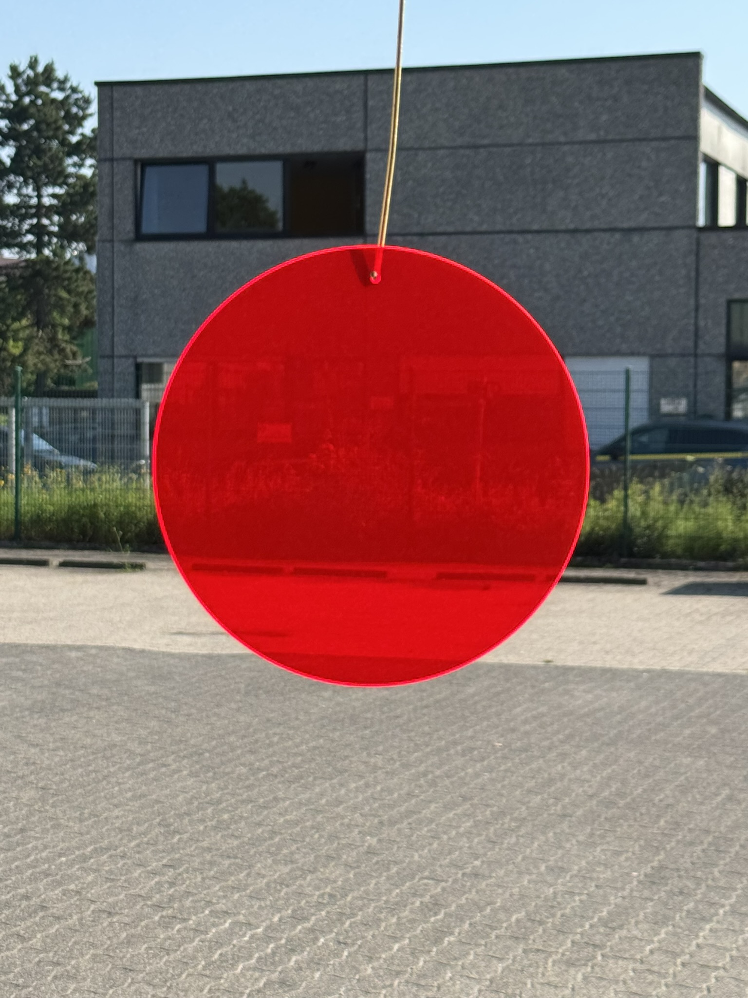 Neon Dot Scheibe 10 cm rot