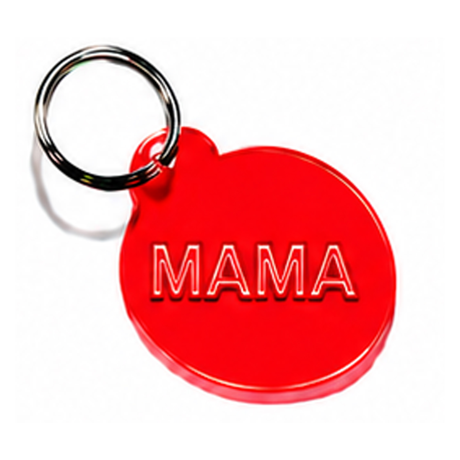 Schlüsselanhänger MAMA Neon rot 