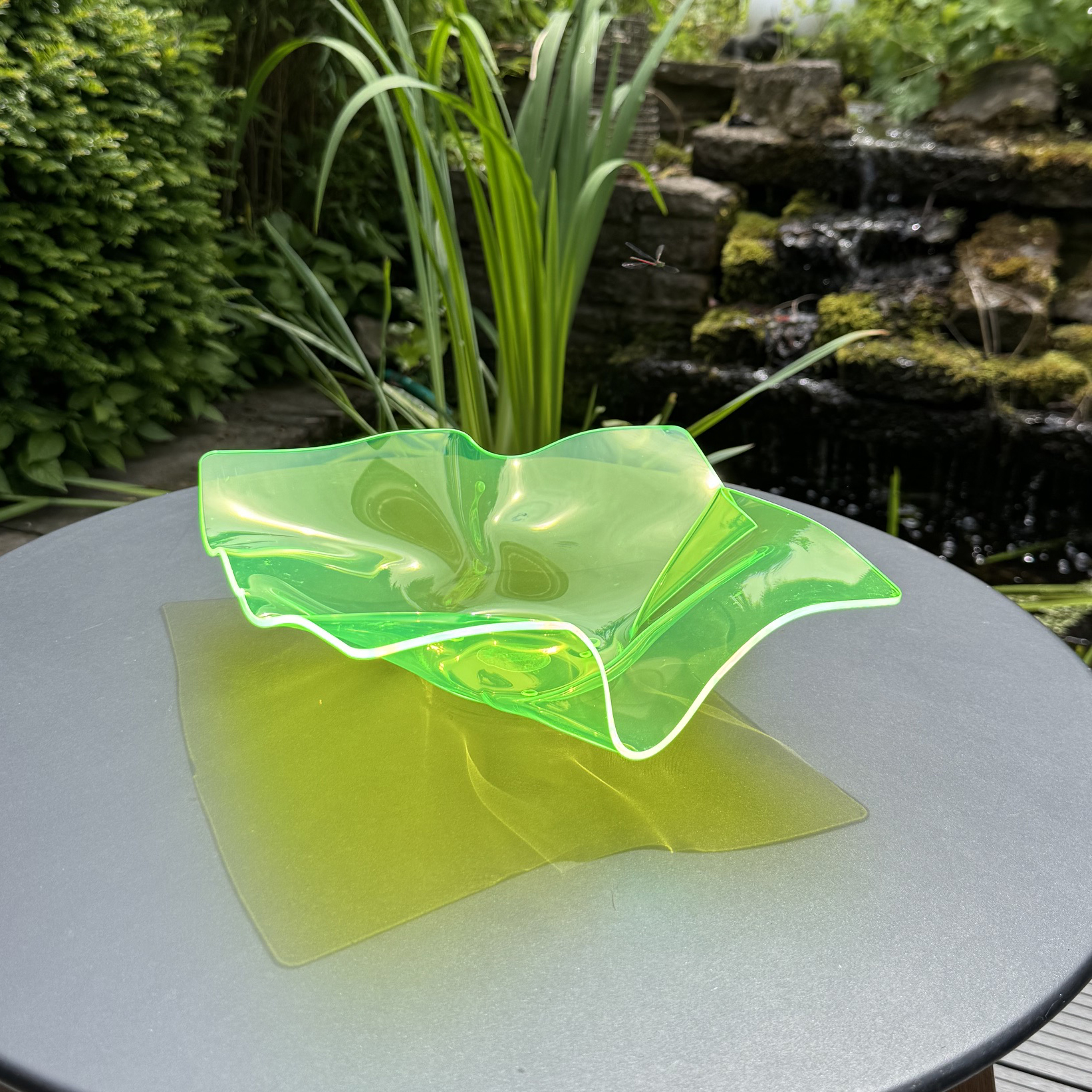Acryl Schale Neon gelb mittel