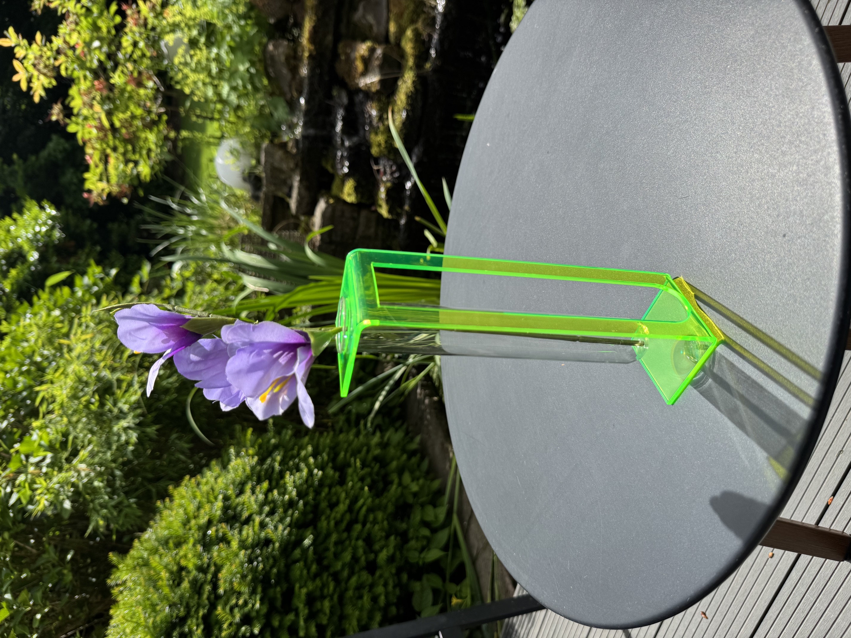 Acryl Vase Neon gelb 