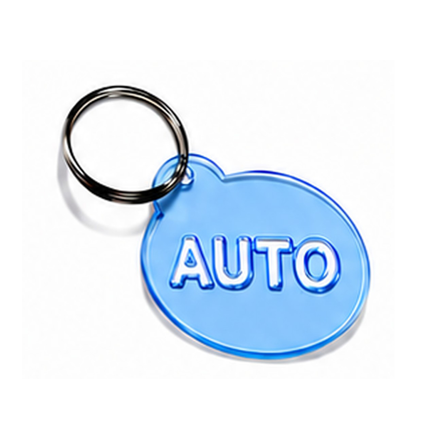 Schlüsselanhänger AUTO Neon blau