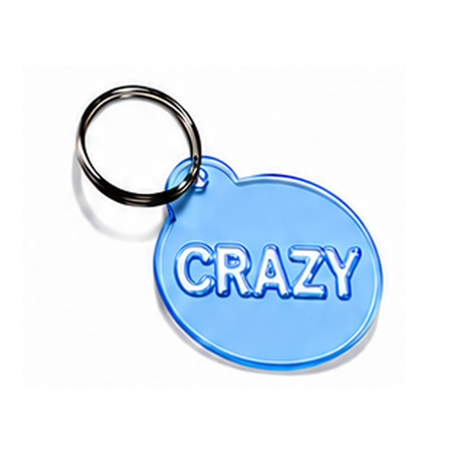 Schlüsselanhänger CRAZY Neon blau