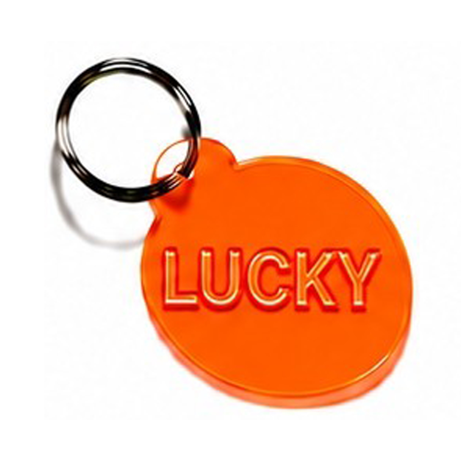 Schlüsselanhänger LUCKY Neon orange