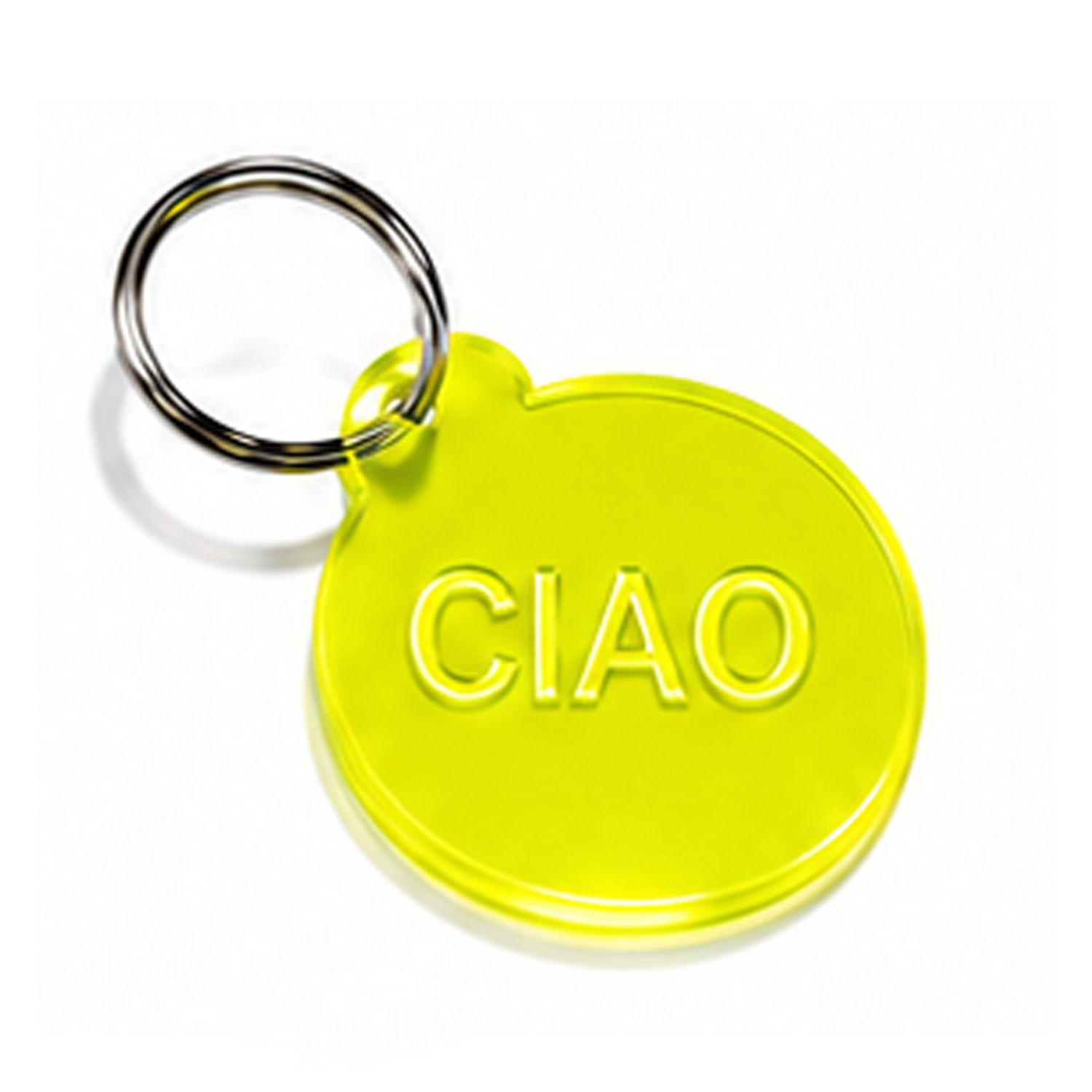 Schlüsselanhänger CIAO Neon gelb 