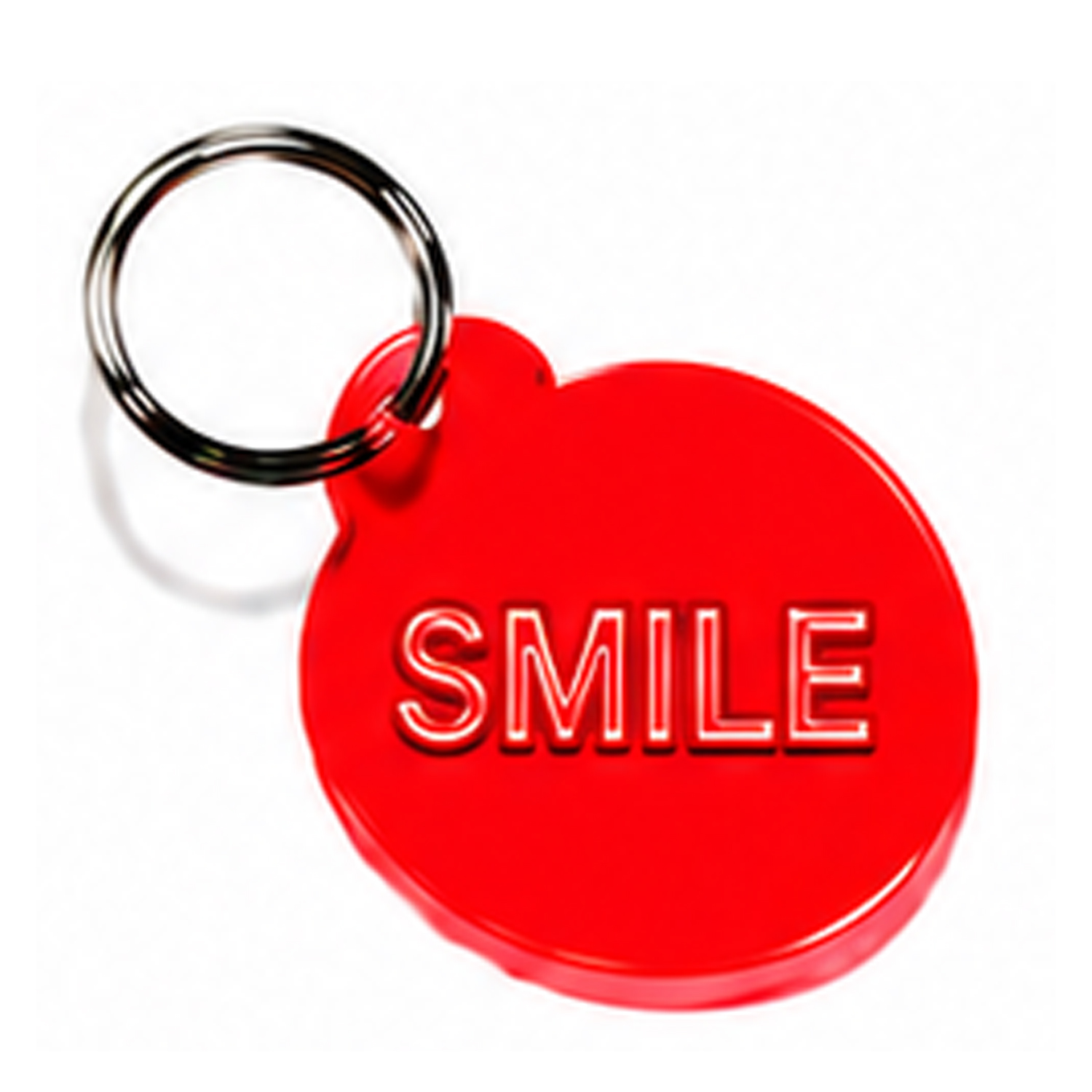 Schlüsselanhänger SMILE Neon rot