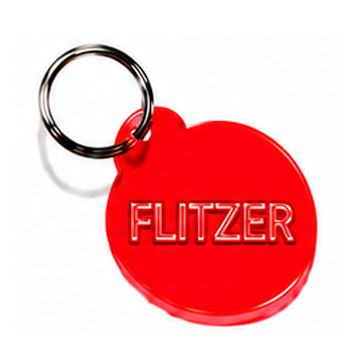 Schlüsselanhänger FLITZER Neon rot