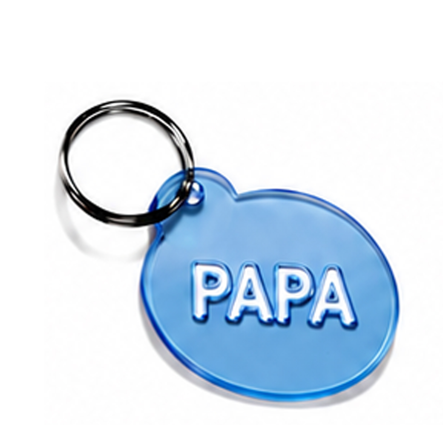 Schlüsselanhänger PAPA Neon blau 