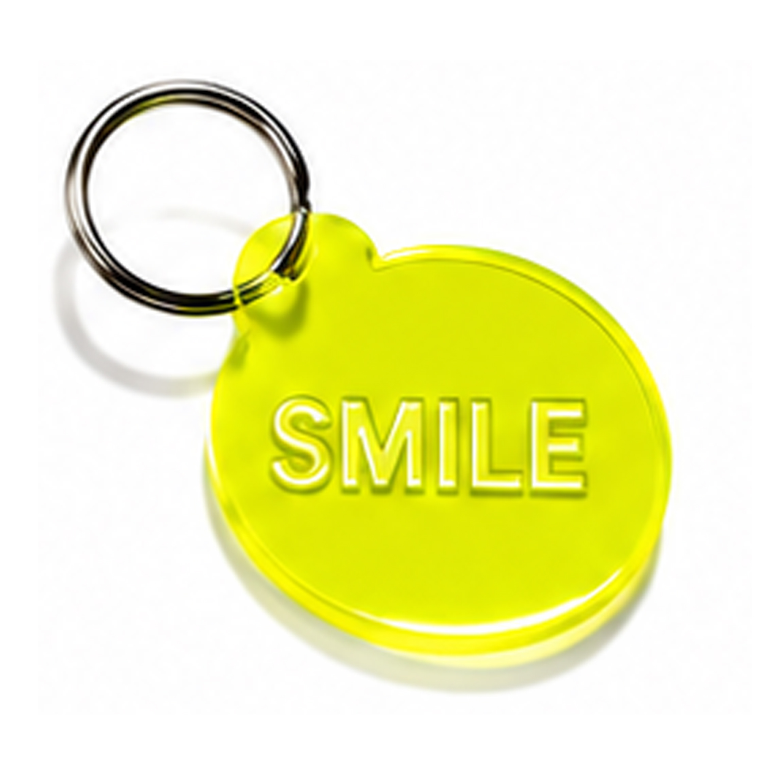 Schlüsselanhänger SMILE gelb