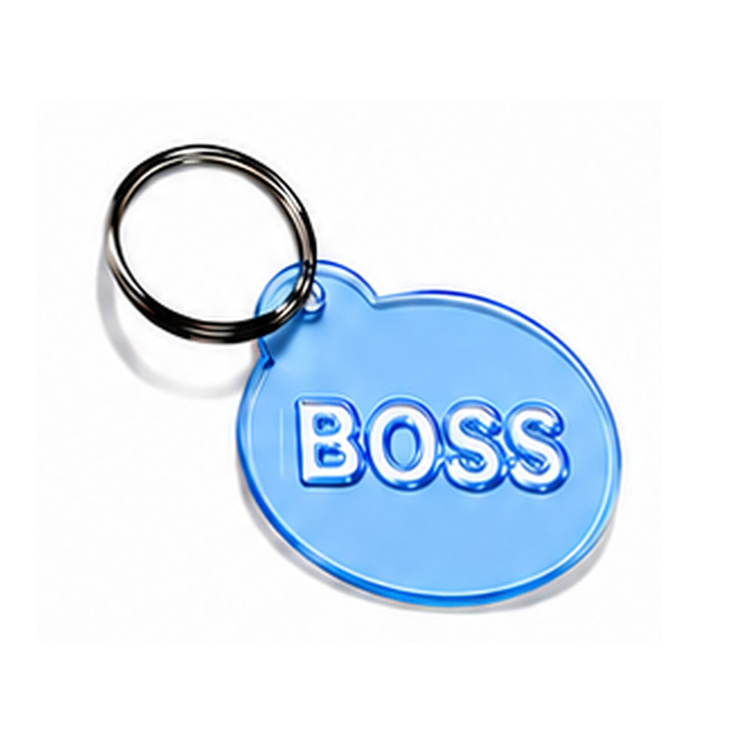 Schlüsselanhänger BOSS Neon blau