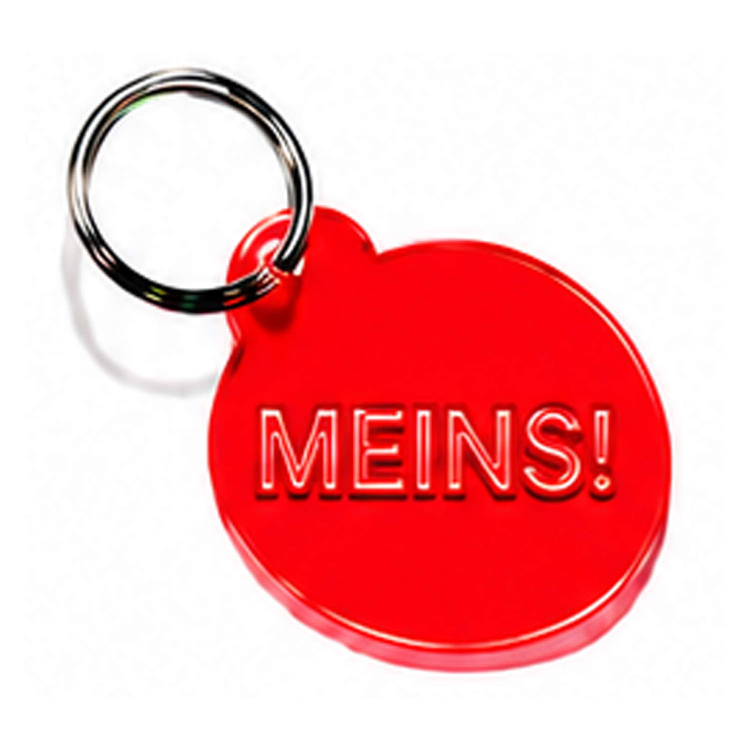 Schlüsselanhänger MEINS! Neon rot 