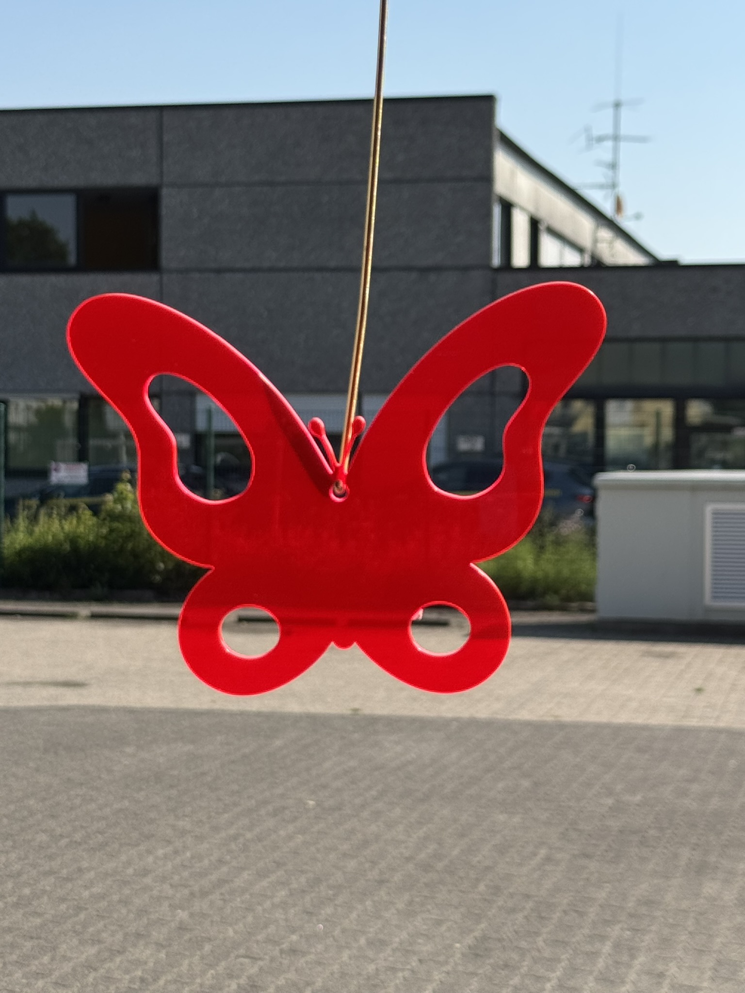 Acryl Schmetterling Neon rot