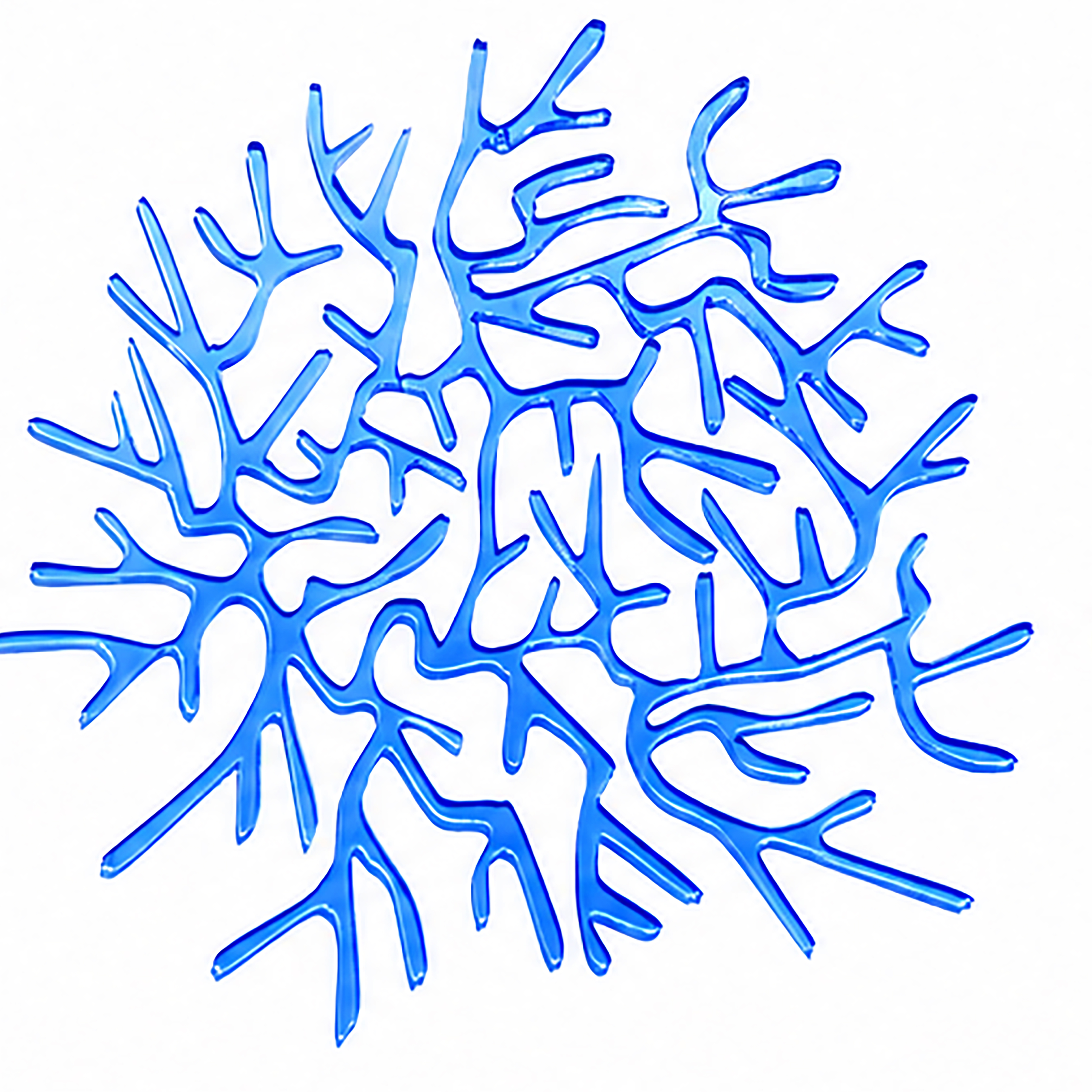 Koralle Neon blau
