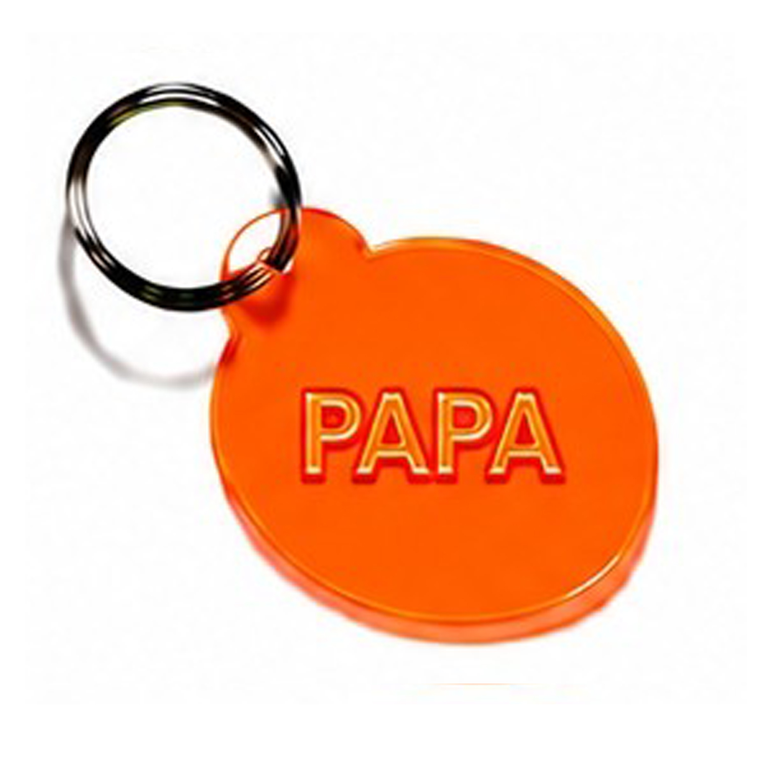Schlüsselanhänger PAPA Neon orange 