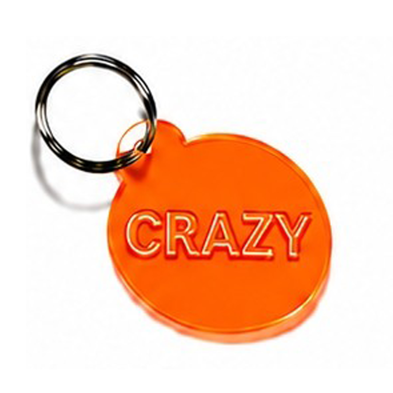 Schlüsselanhänger CRAZY Neon orange