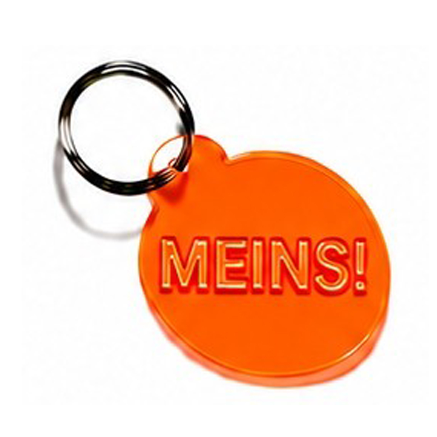 Schlüsselanhänger MEINS! Neon orange 