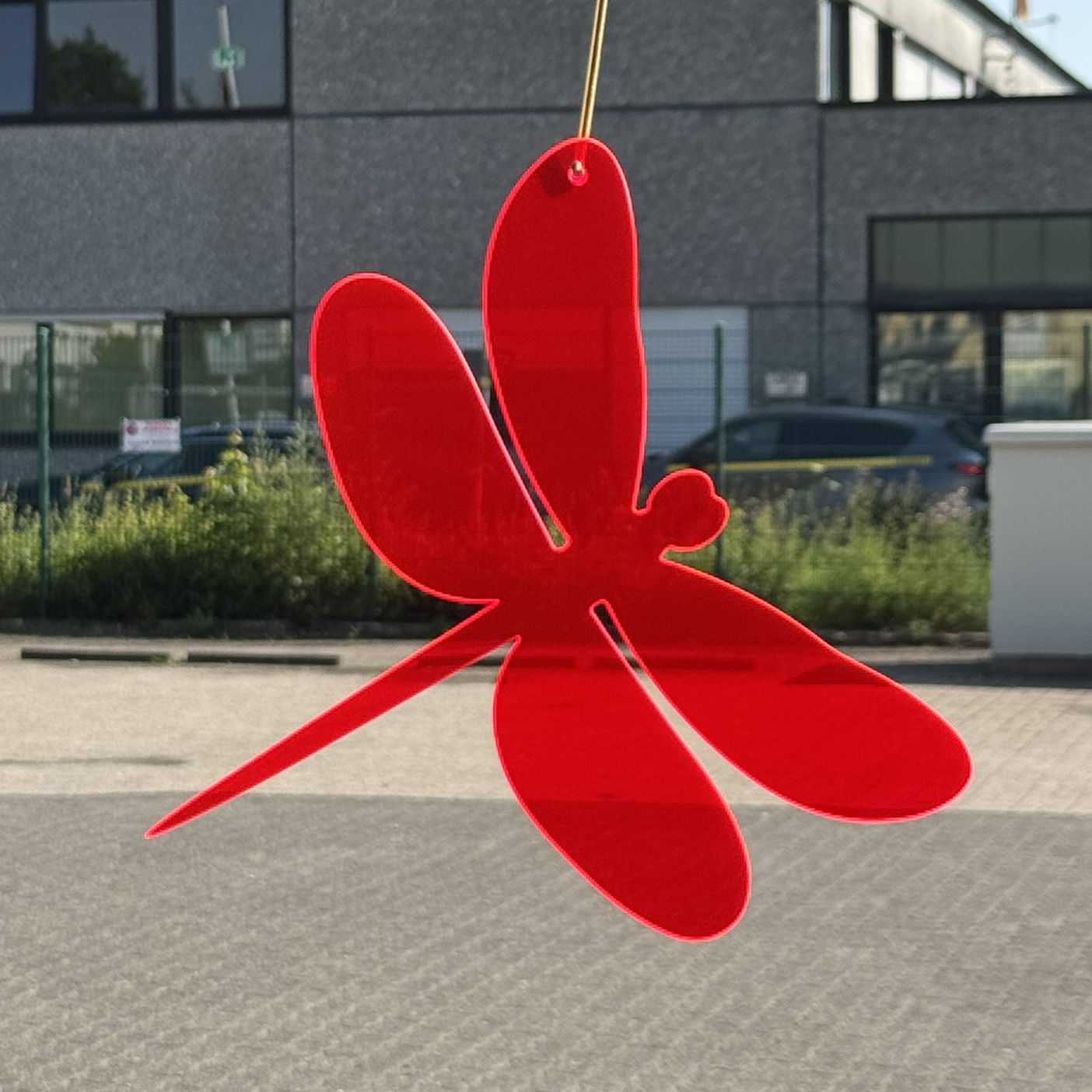 Acryl Libelle klein Neon rot