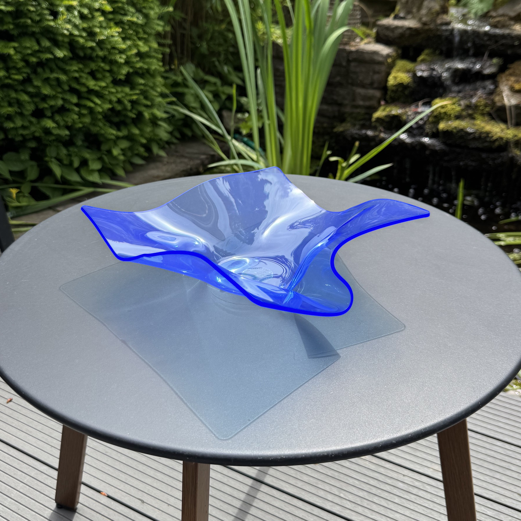 Acryl Schale Neon blau mittel