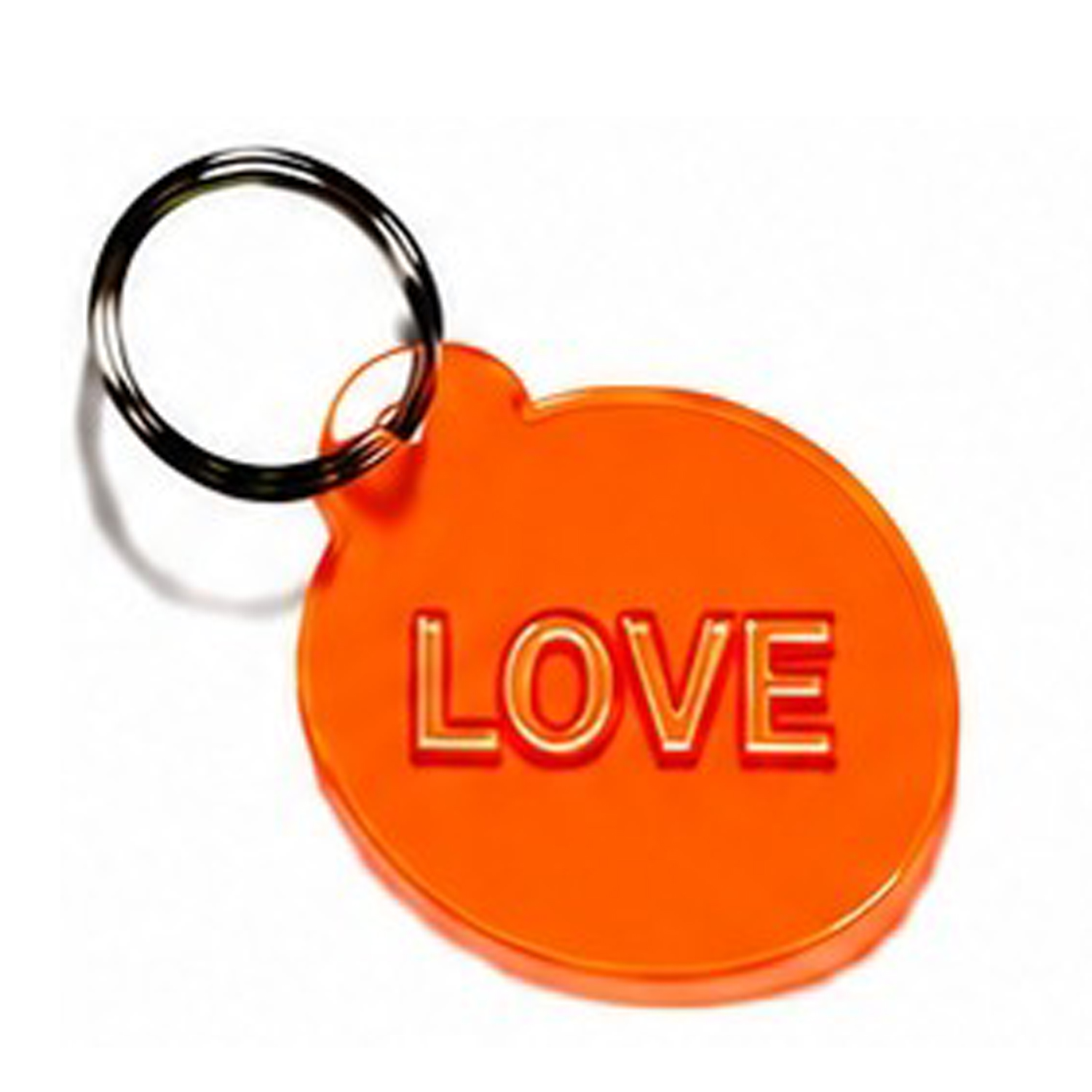 Schlüsselanhänger LOVE Neon orange
