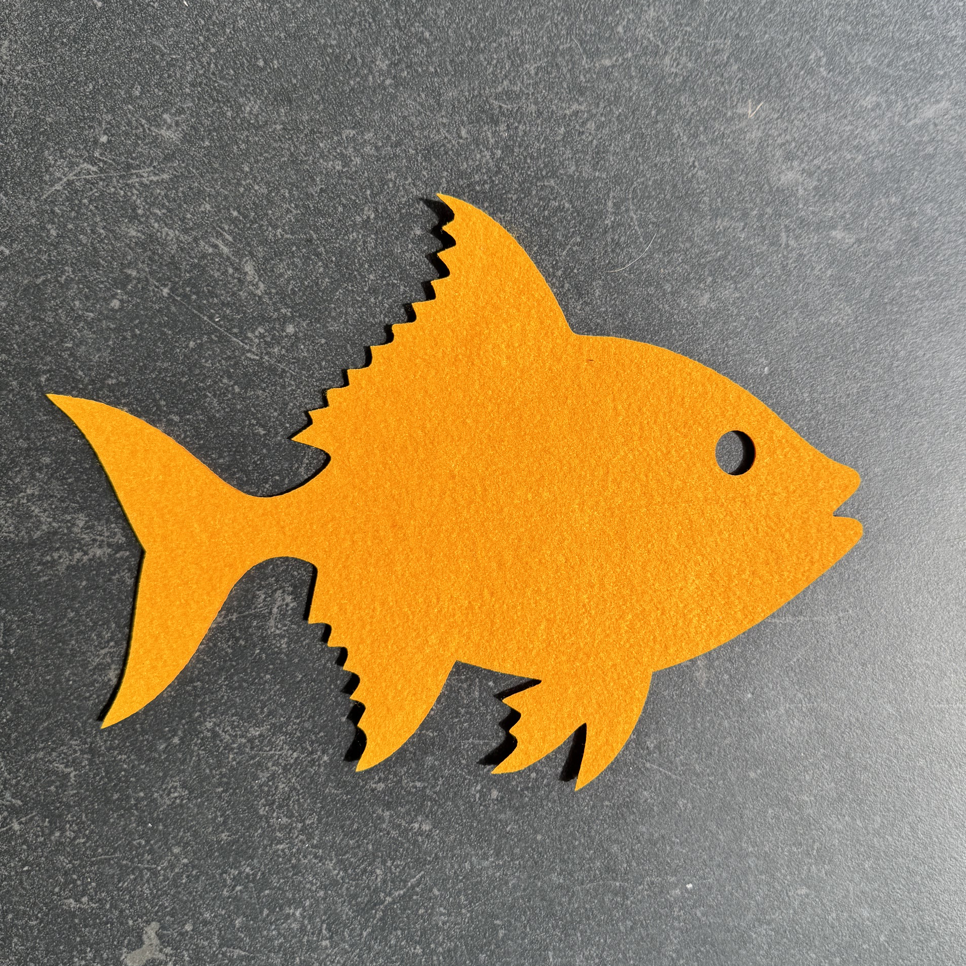 Filz Untersetzer FISCH orange 