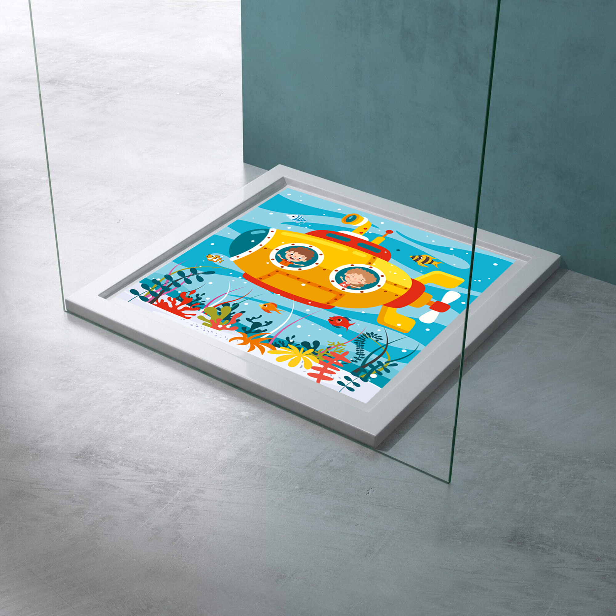 Anti Rutschmatte Motiv "Submarine Kids" 