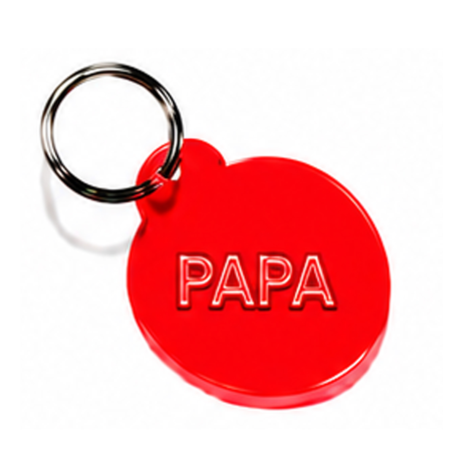 Schlüsselanhänger PAPA Neon rot