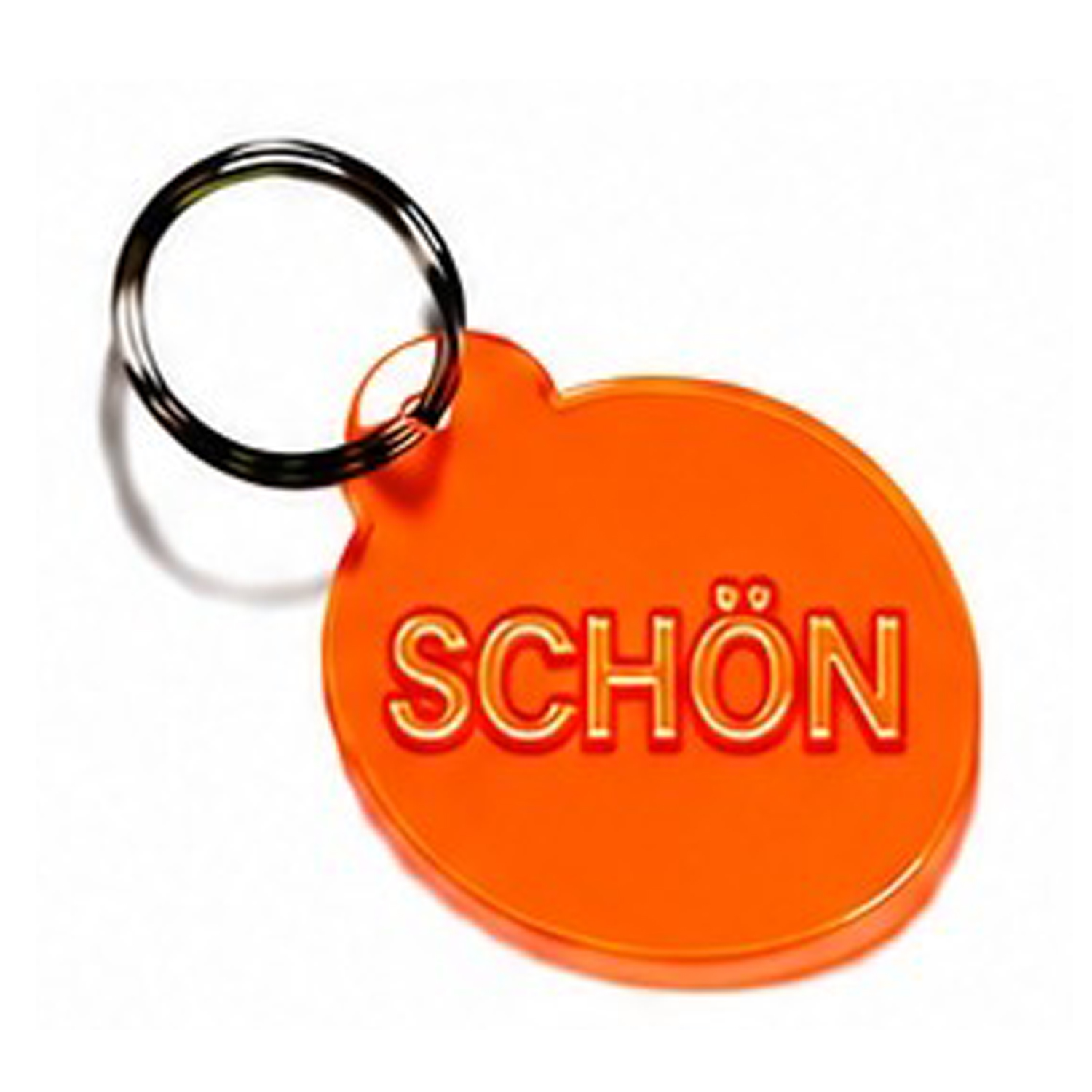 Schlüsselanhänger SCHÖN Neon orange