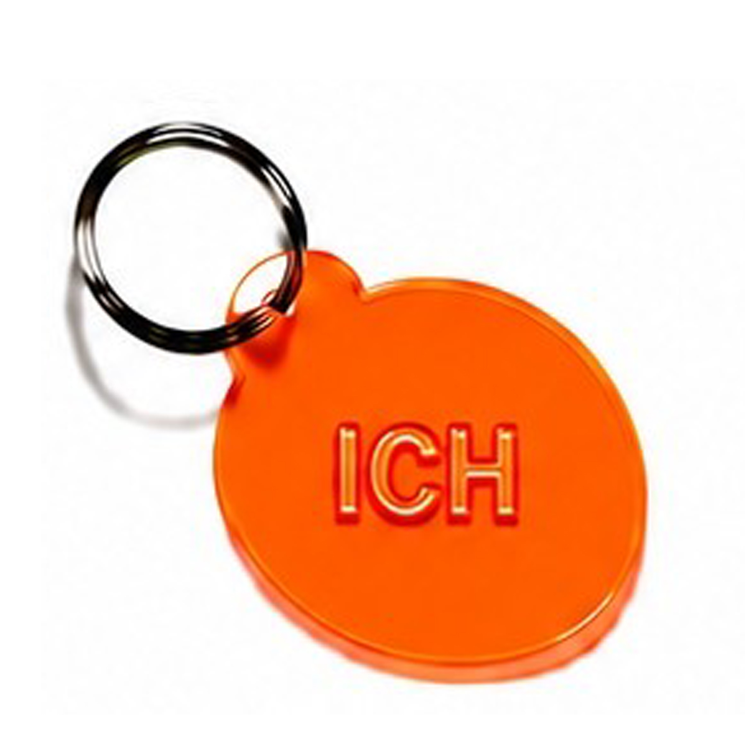 Schlüsselanhänger ICH Neon orange