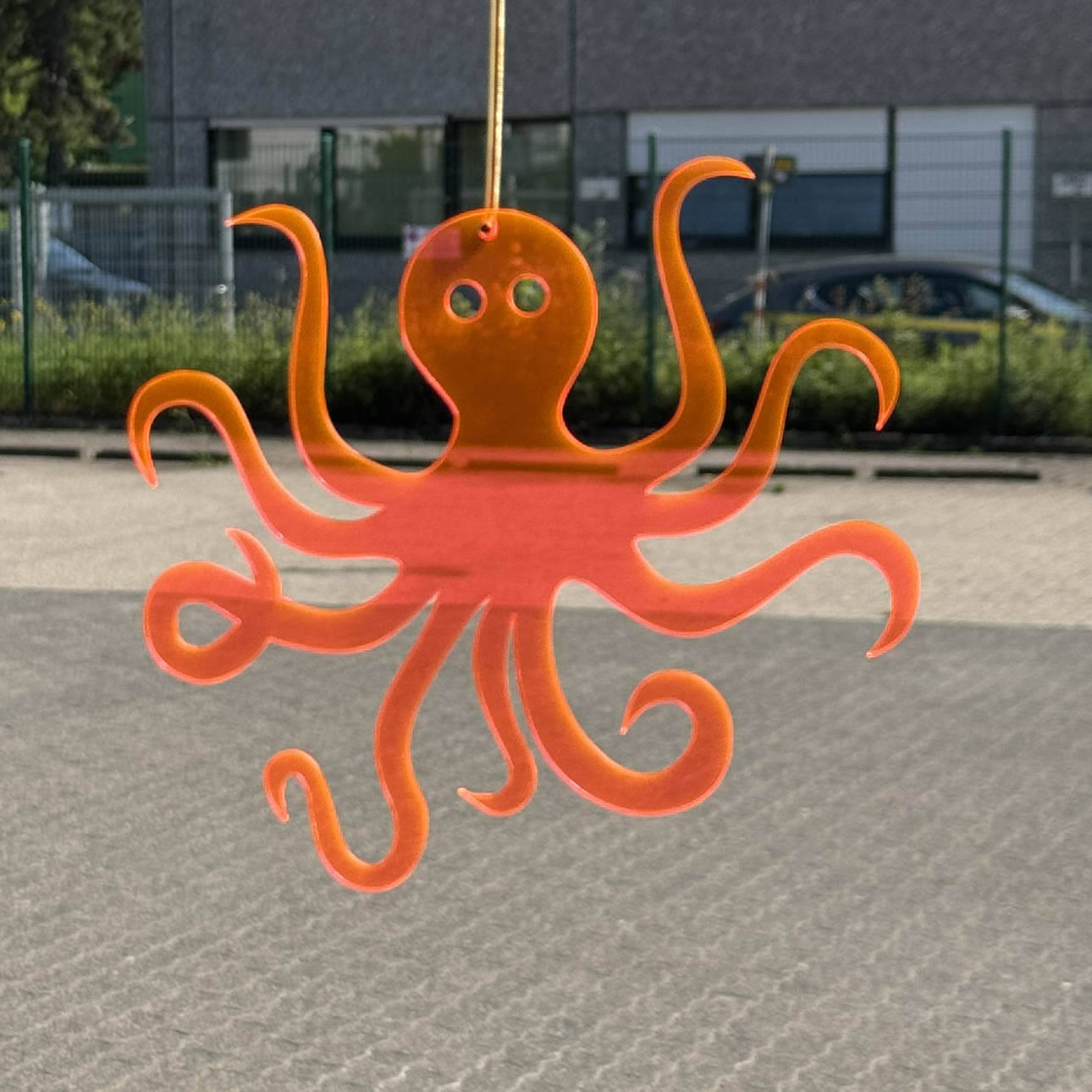 Acryl Krake Neon orange