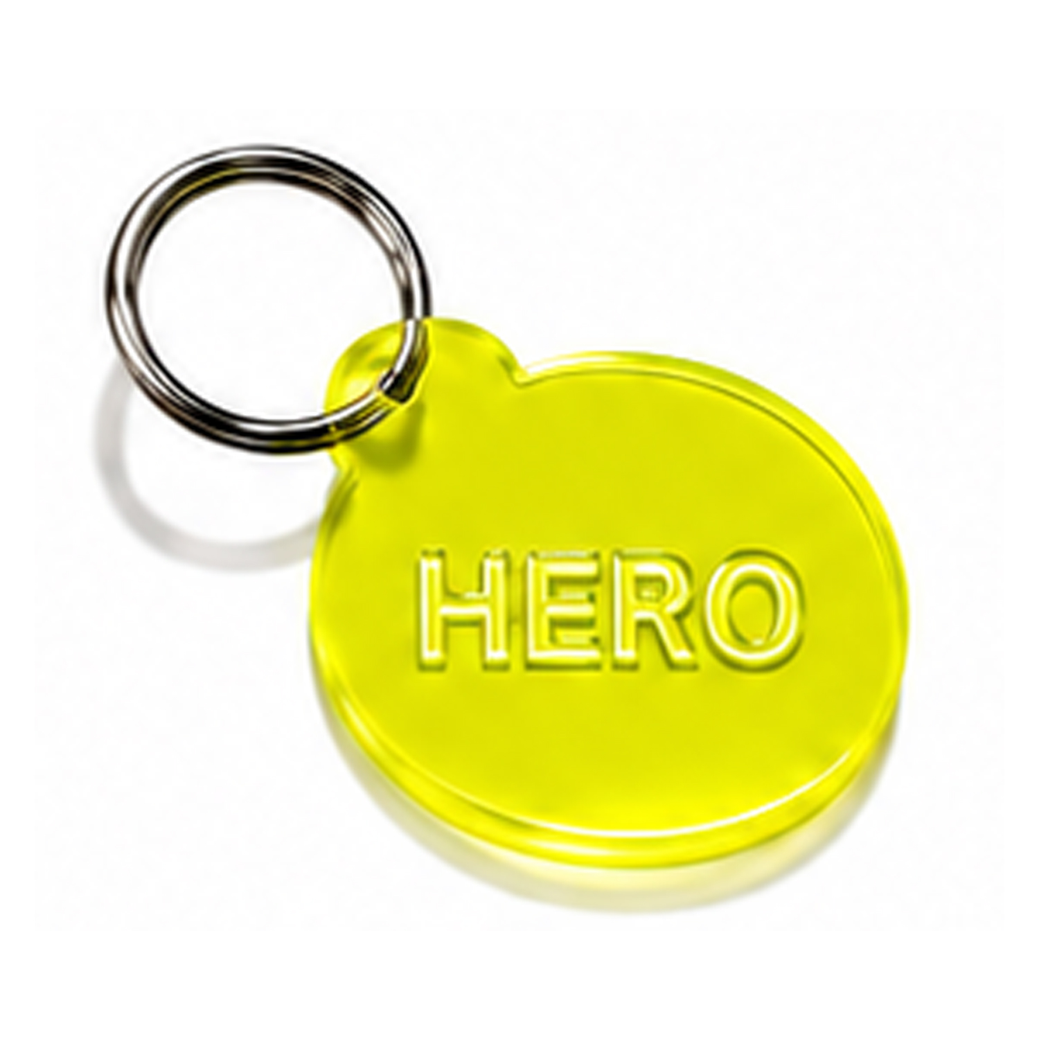 Schlüsselanhänger HERO Neon gelb  