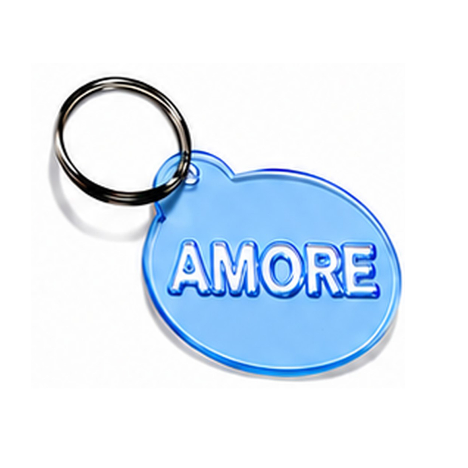 Schlüsselanhänger AMORE Neon blau 