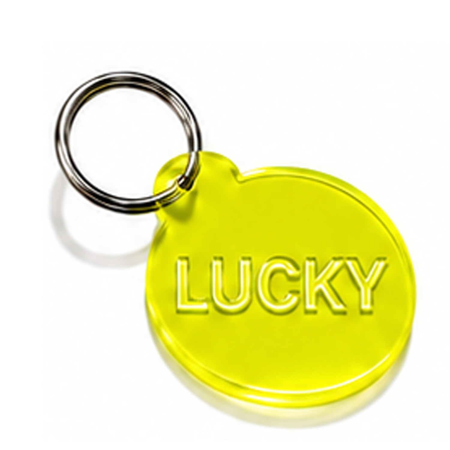 Schlüsselanhänger LUCKY gelb   