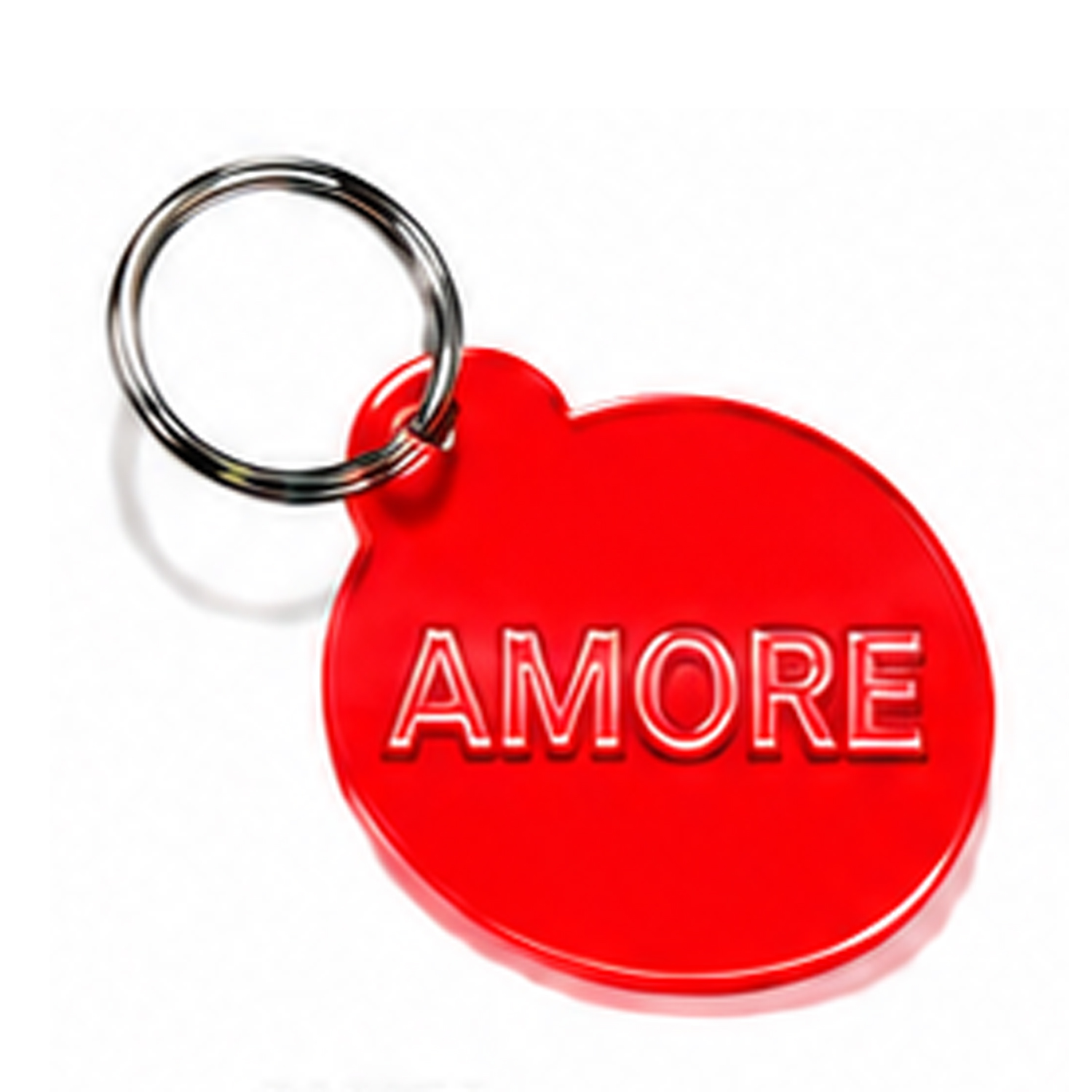 Schlüsselanhänger AMORE Neon rot