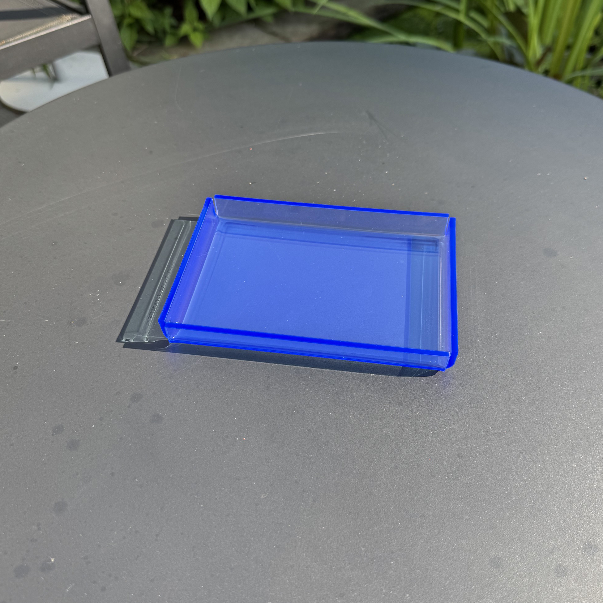 Tablet Neon blau klein Postkarte