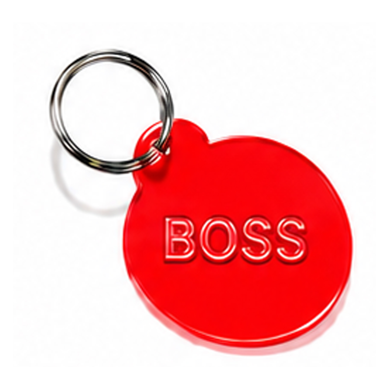 Schlüsselanhänger BOSS Neon rot  