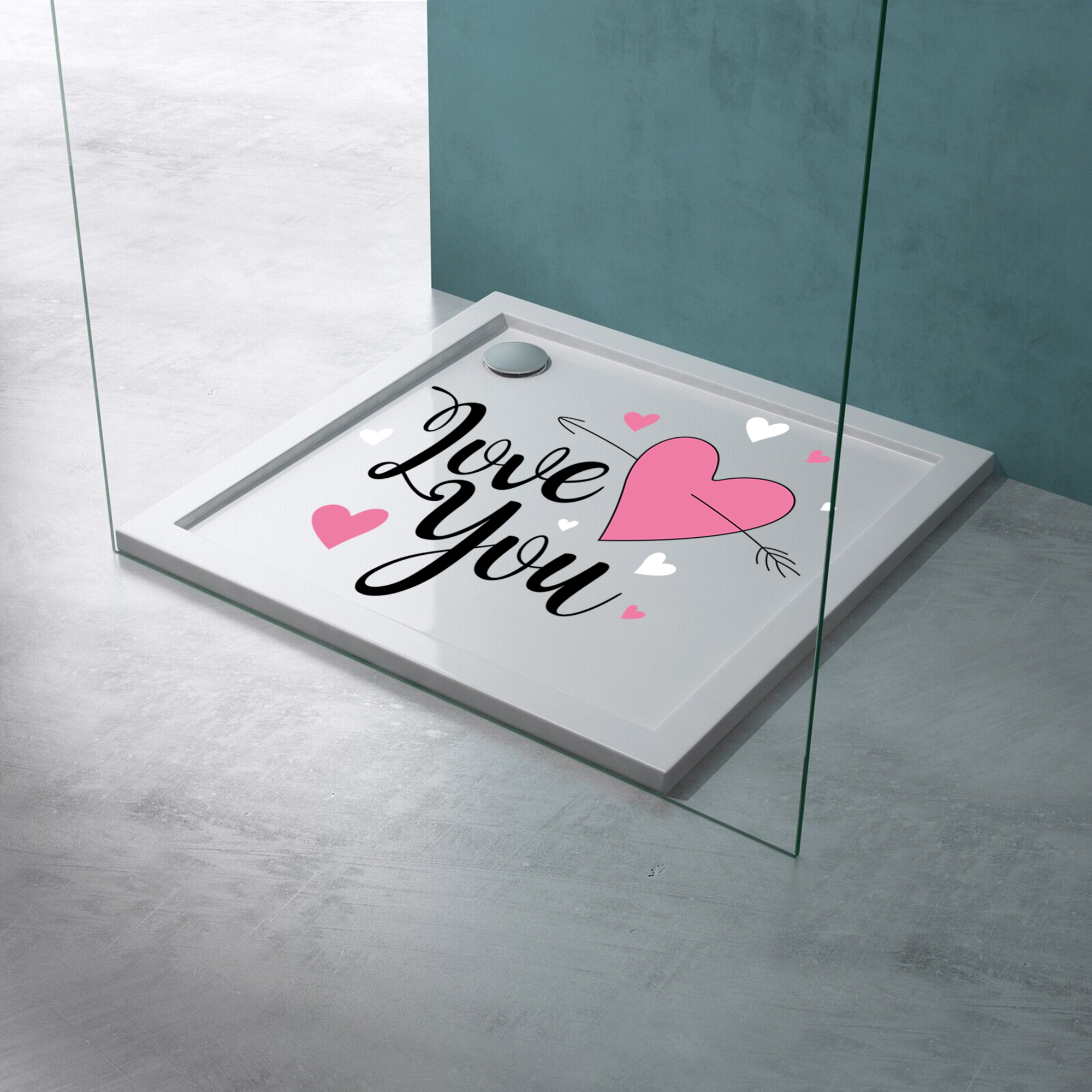 Anti Rutschmatte Motiv "Love you"  