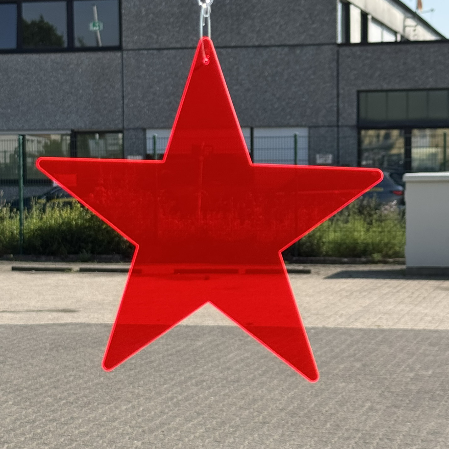 Acryl Stern groß Neon rot 