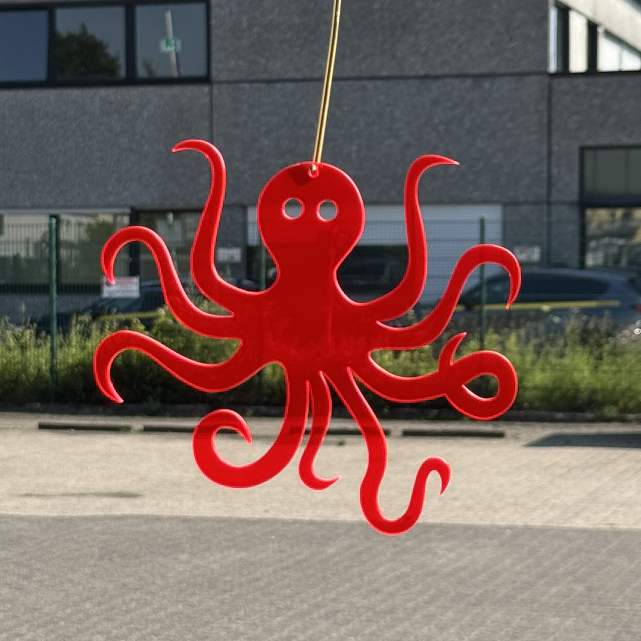 Acryl Krake Neon rot
