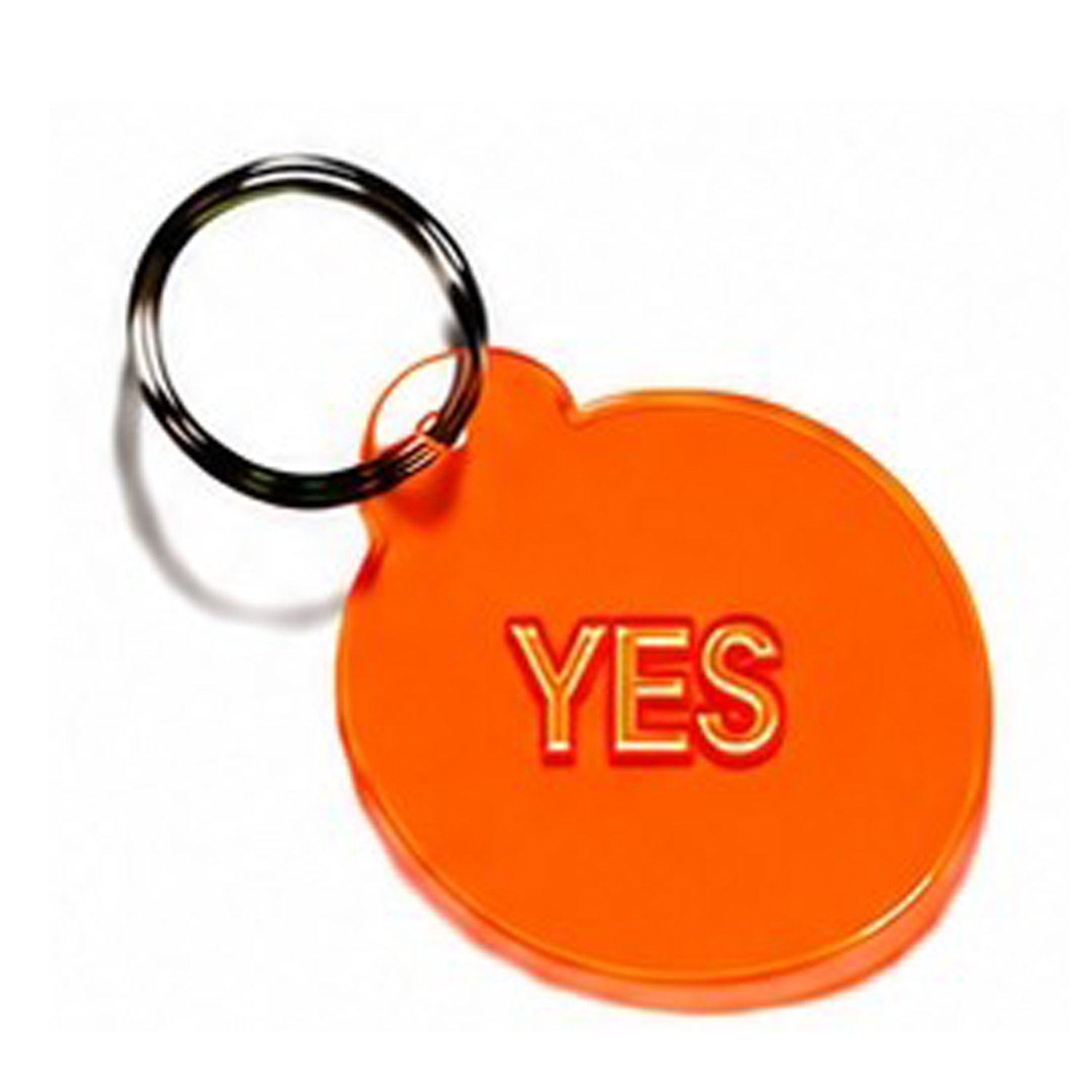 Schlüsselanhänger YES Neon orange