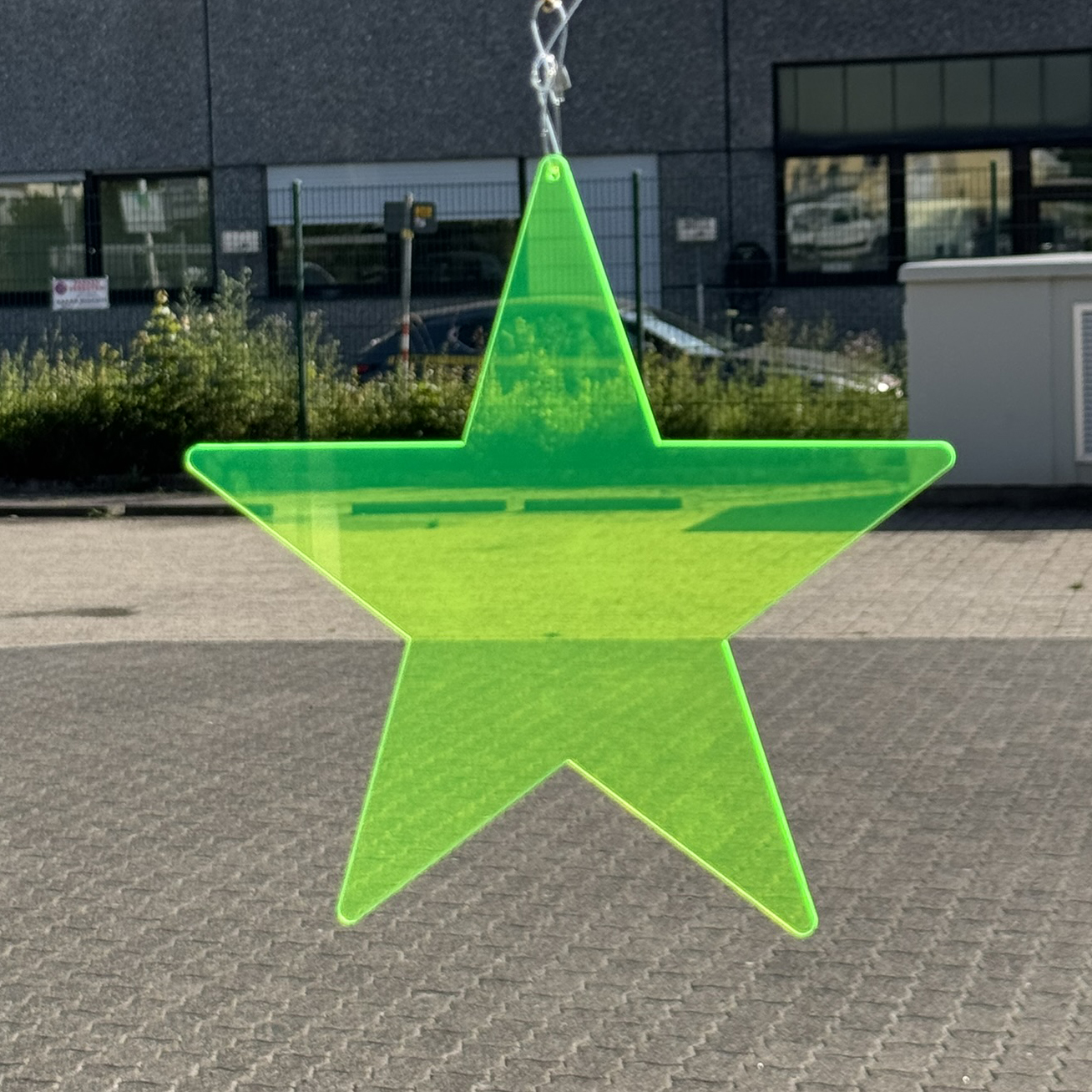 Acryl Stern groß Neon gelb