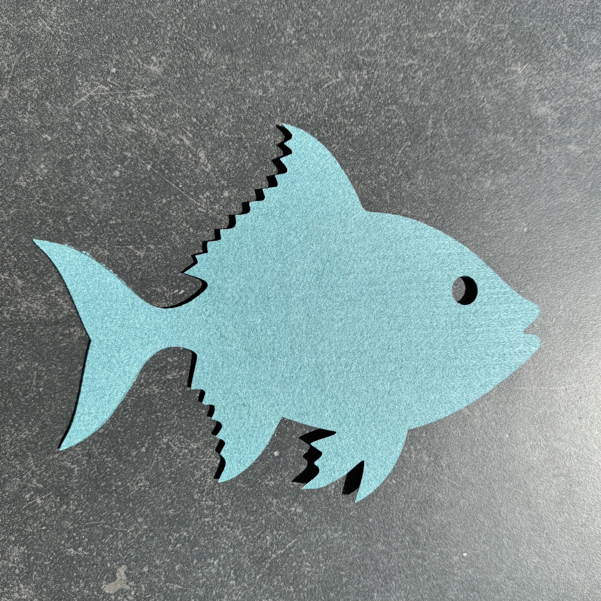 Filz Untersetzer FISCH salbei