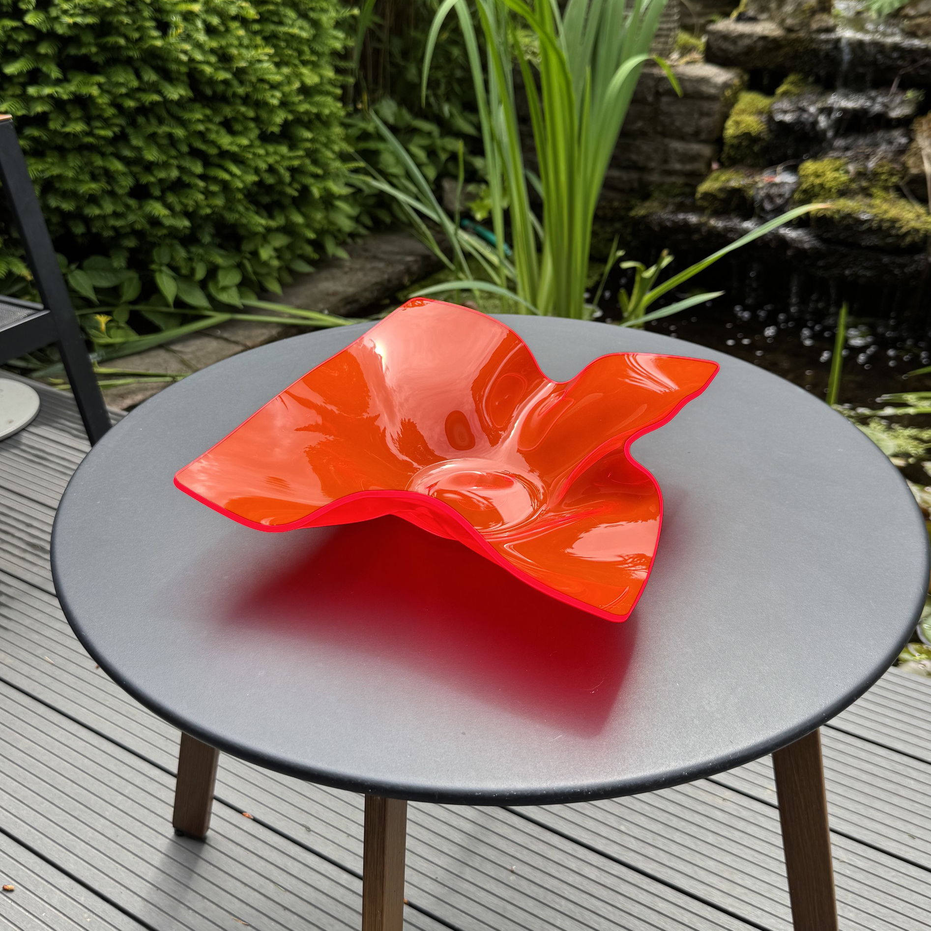 Acryl Schale Neon rot mittel